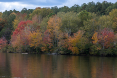 Colorful trees across lake Colorful trees across lake