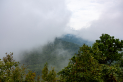 Clouds on mountains