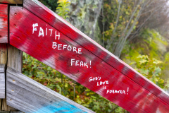 Bell Mountain stairway graffiti Bell Mountain stairway graffiti