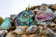 Bell Mountain graffiti rocks