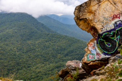 Cliffs and mountain trees at Bell Mountain Cliffs and mountain trees at Bell Mountain