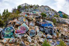 Bell Mountain top from below Bell Mountain top from below