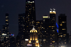 Chicago Skyline at night, Hancock centered