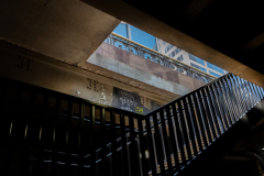 Up the stairs