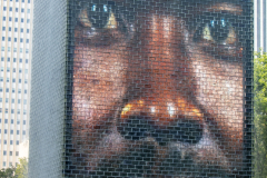 Video face and waterfall Video face and waterfall