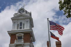Flags and tower Flags and tower