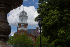 Fountain and historic courthouse Fountain and historic courthouse