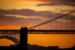 Deep orange sunset Golden Gate Bridge Deep orange sunset Golden Gate Bridge