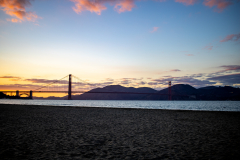 Orange and Blue sunset at Golden Gate Bridge Orange and Blue sunset at Golden Gate Bridge
