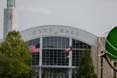 City hall, zoom from afar