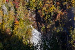 Tallulah Gorge waterfall and colorful trees Tallulah Gorge waterfall and colorful trees