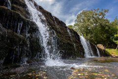 Low angle bridge dam waterfall Low angle bridge dam waterfall