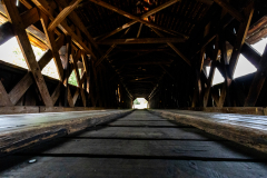 Low angle of interior of Watson mill bridge Low angle of interior of Watson mill bridge